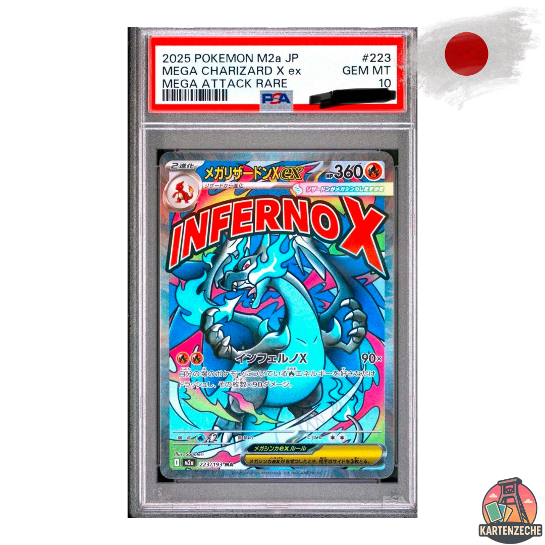 Mega Charizard X ex m2a 233 PSA 10 Japanisch - VRBESTELLUNG versand 28.08