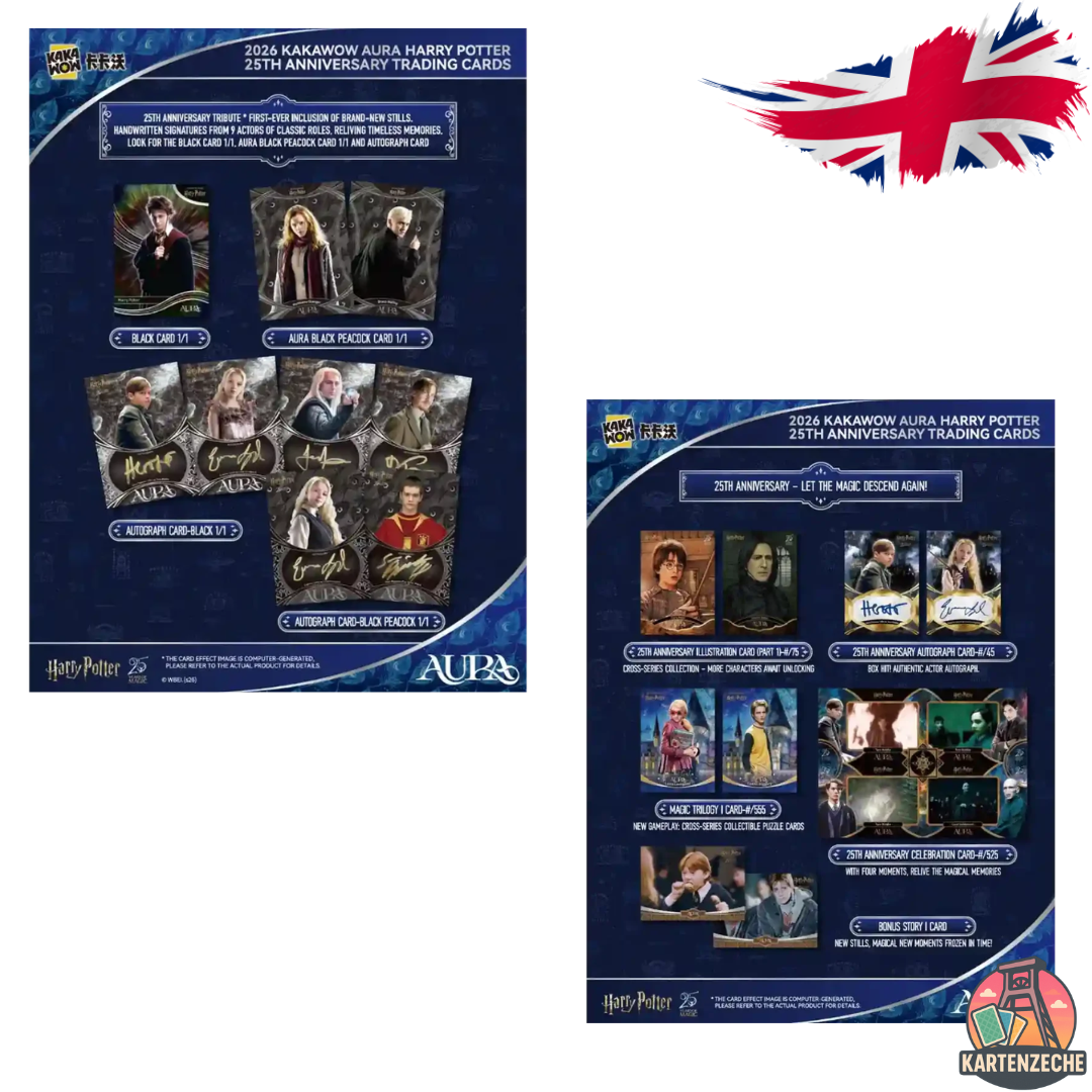 KAKAWOW - 2026 Aura Harry Potter 25th Anniversary Trading Cards Box (ENG)
