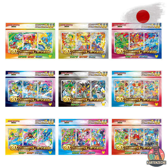 Pokémon 30th CELEBRATION Card Set All 9 Types (Japanisch) - VORBESTELLUNG