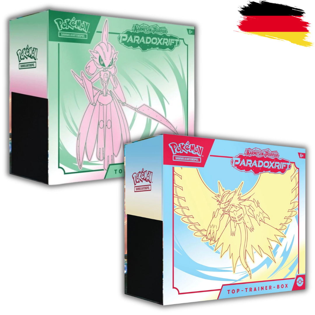 Pokémon Paradoxrift Top-Trainer Box Eisenkrieger | Donnersichel (DE)