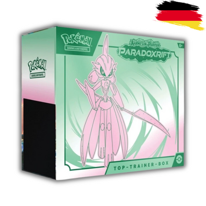 Pokémon Paradoxrift Top-Trainer Box Eisenkrieger | Donnersichel (DE)