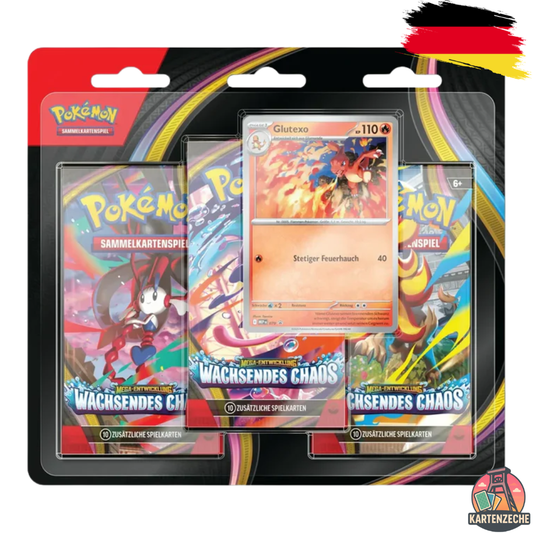 Pokémon Mega-Entwicklung – Wachsendes Chaos 3er Blister (DE) ME04