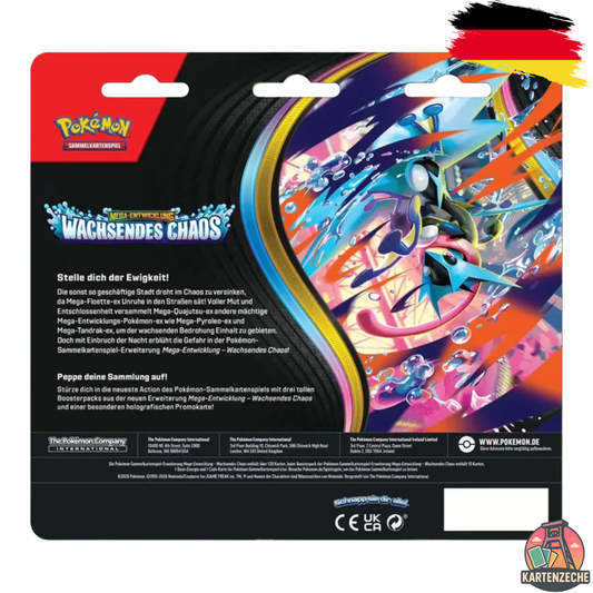 Pokémon Mega-Entwicklung – Wachsendes Chaos 3er Blister (DE) ME04