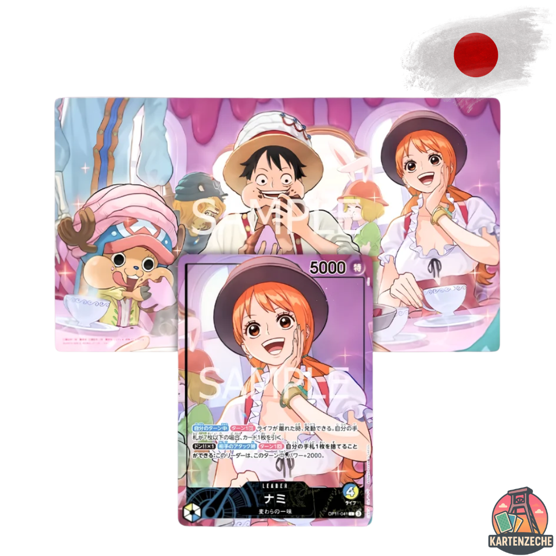 One Piece Official Playmat & Card Set Whole Cake Island Arc Nami OP11-041 [JP] - VORBESTELLUNG